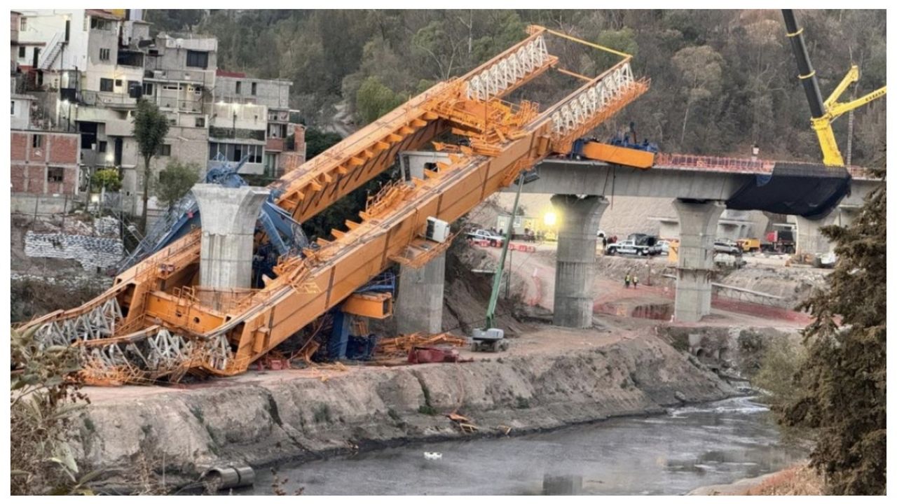 Video Momento En Que Estructura Colapsa En Obras Del Tren Interurbano