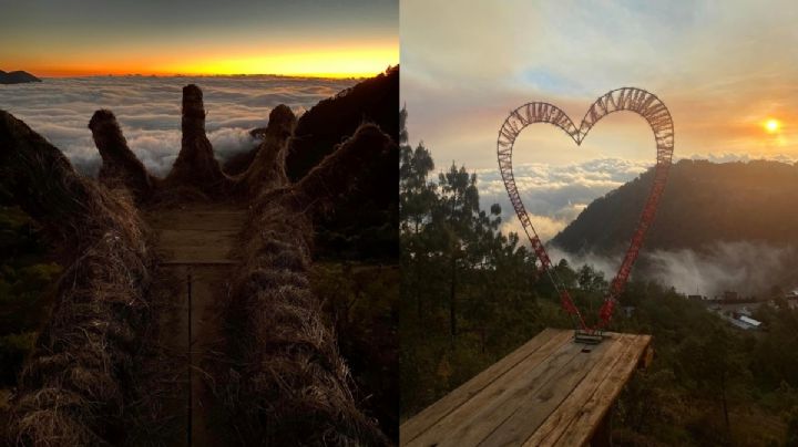 Mirador La Mano y el Corazón, un mágico lugar para mirar por encima de las nubes en OAXACA