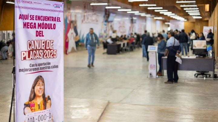 Canje de placas 2025 aumenta gracias al Mega Módulo en OAXACA