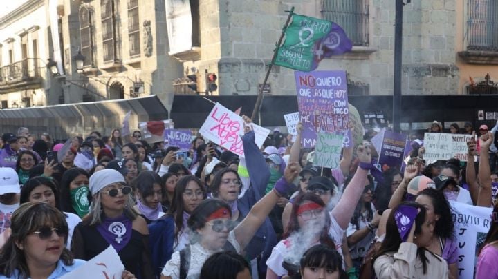 Marcha del 8M en OAXACA termina con saldo blanco en la capital