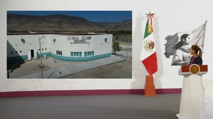 Inauguran Sheinbaum y Salomón Jara centro de salud en Mitla