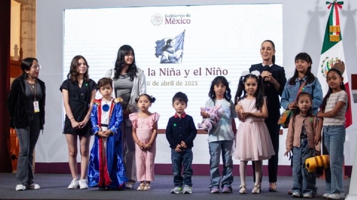 Festejan el Día del Niño en Palacio Nacional junto con la presidenta Sheinbaum