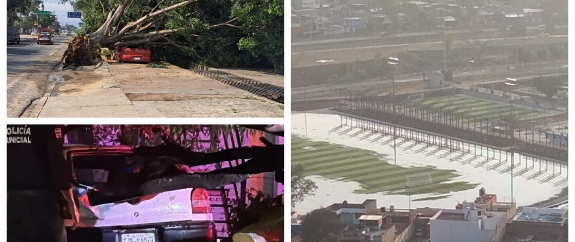 Fuerte tormenta deja daños e inundaciones en OAXACA y Valles Centrales